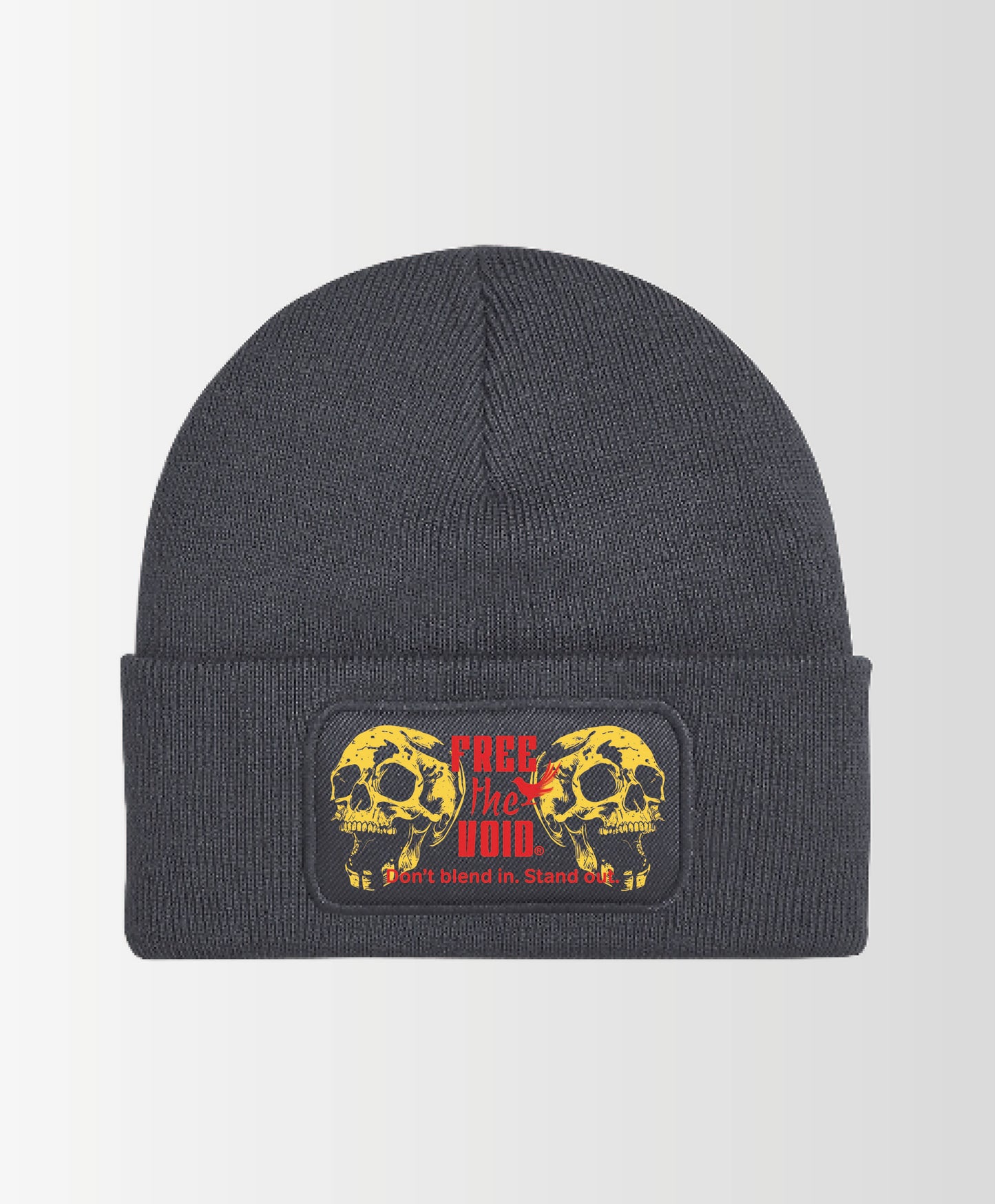 Skulls with Free the Void logo Beanie grey