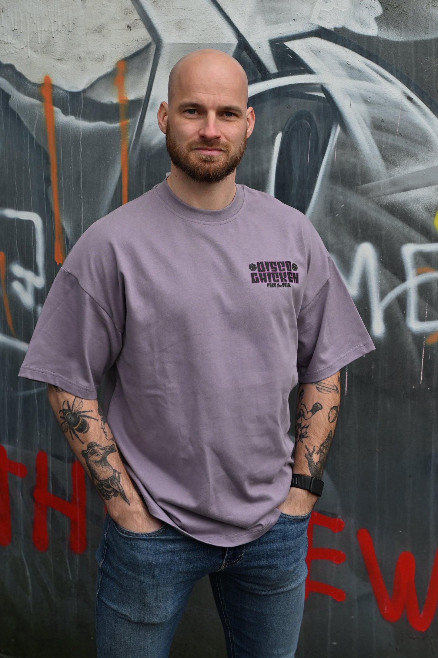 Disco Chicken Oversized Tee