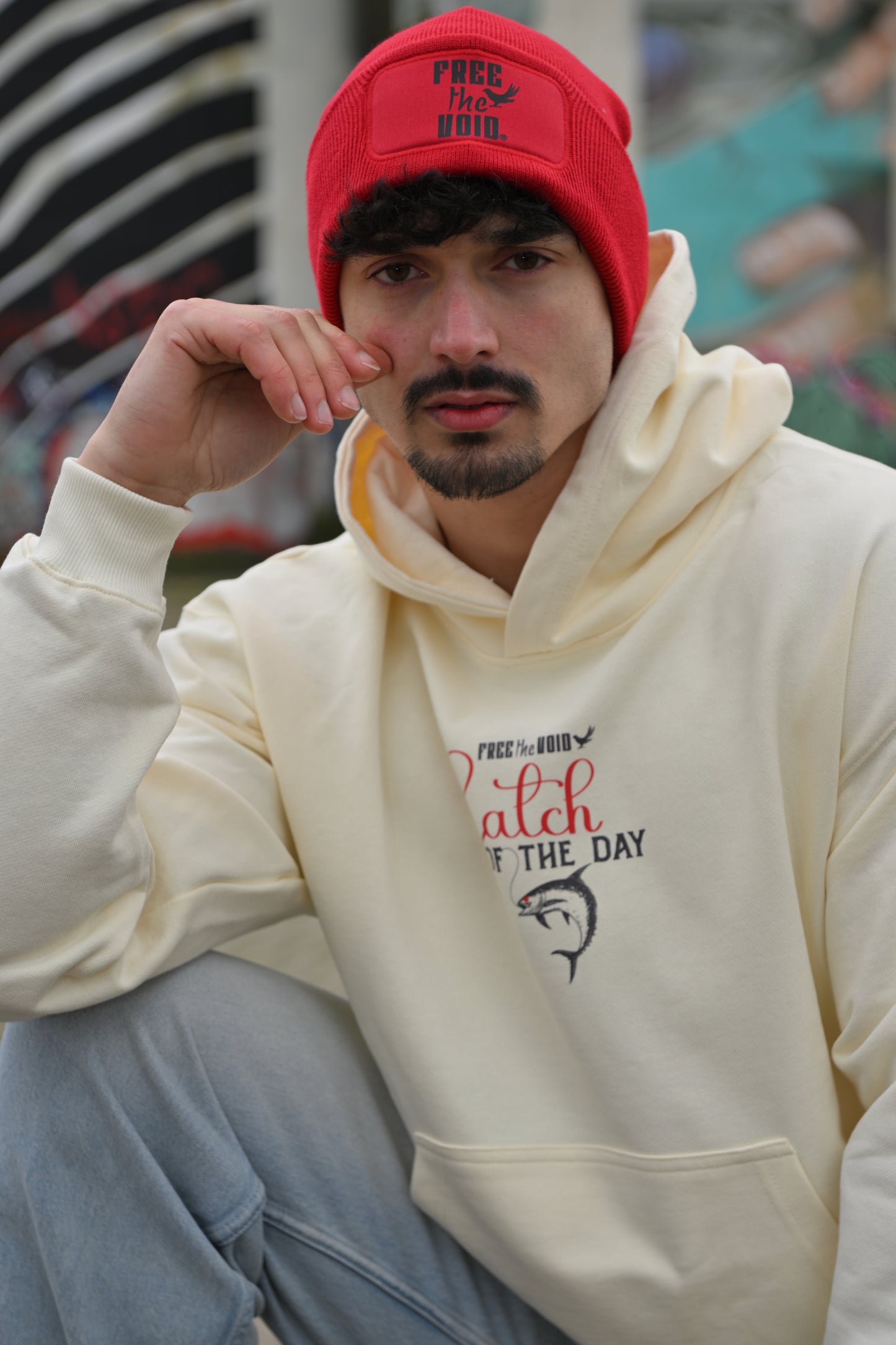 Free the Void Beanie red