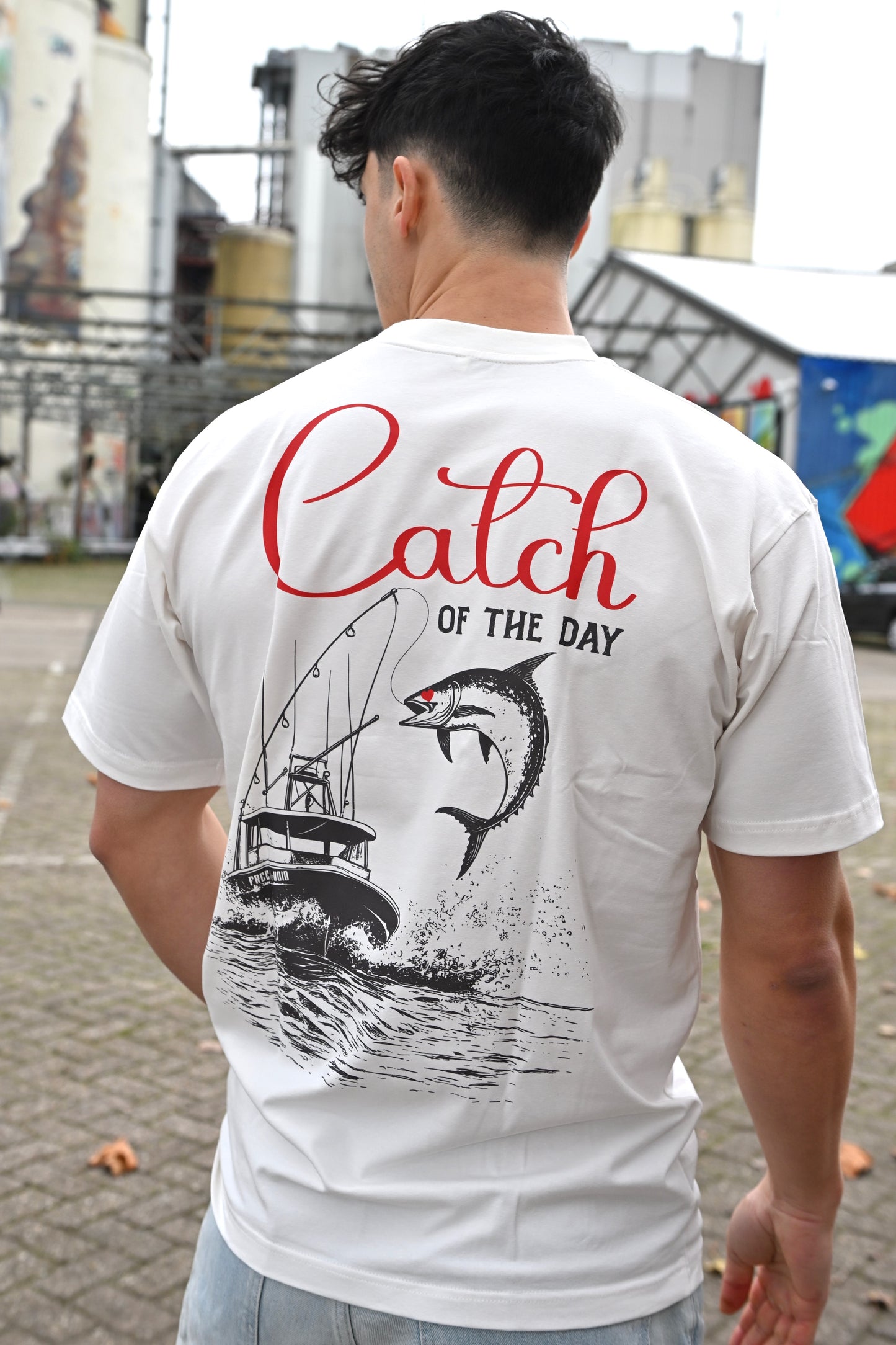 Catch of the Day Regular Tee - Wit