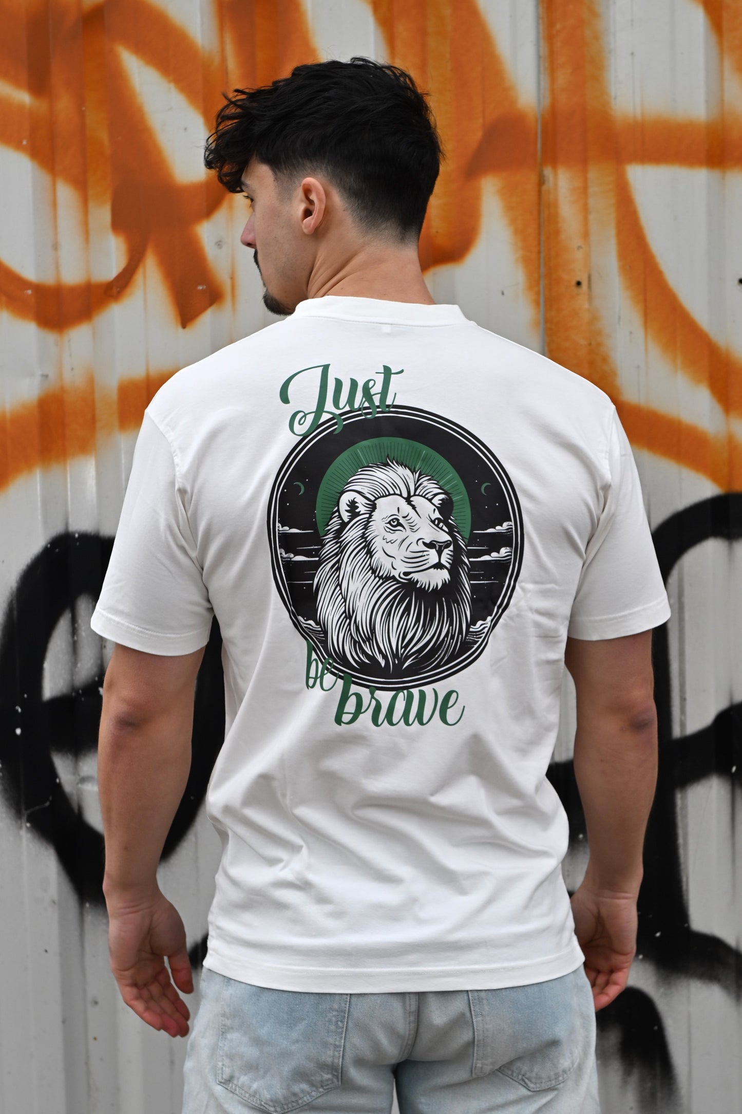 Just be Brave Regular Tee - Wit