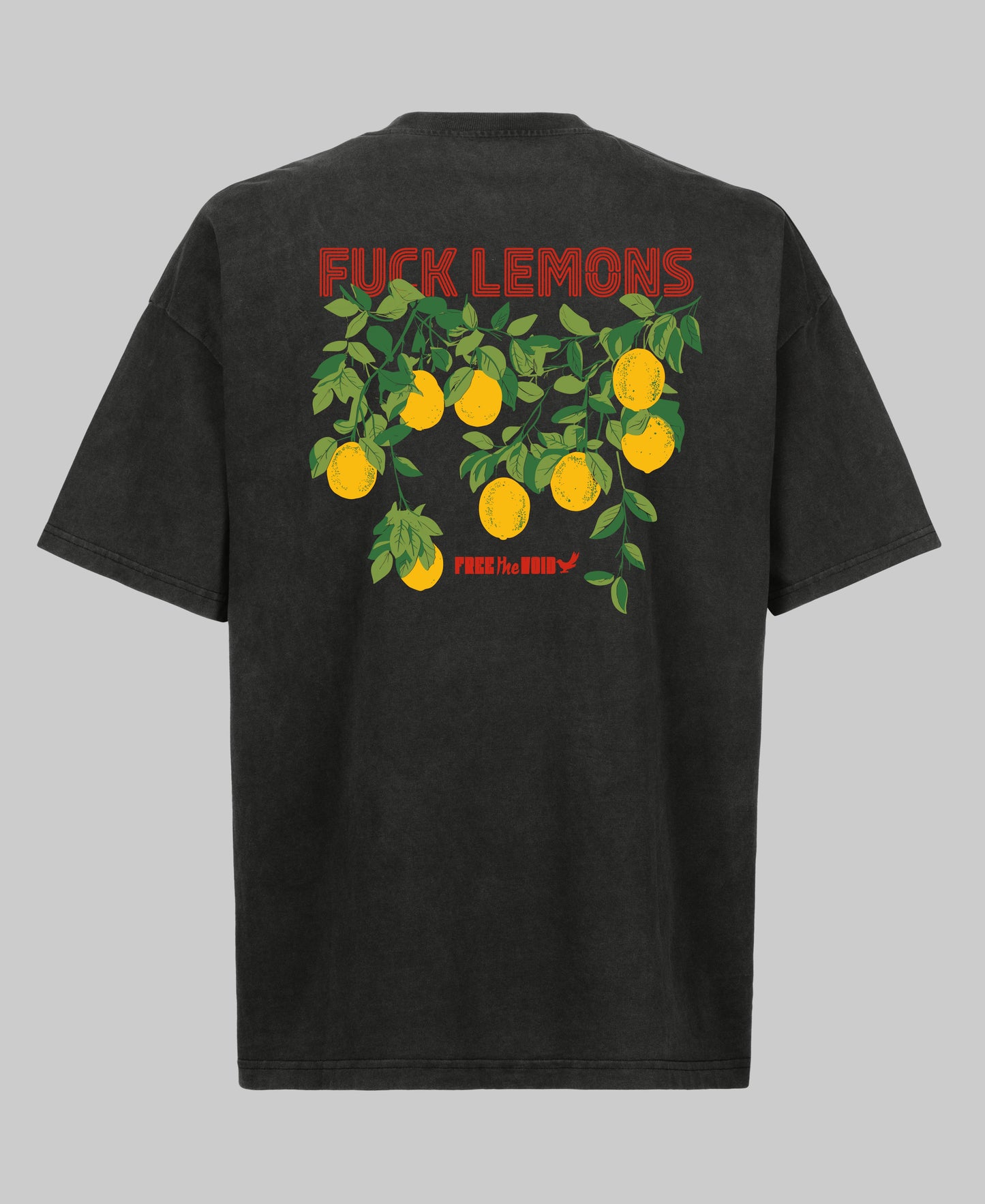 Fuck Lemons Oversized Tee - Zwart