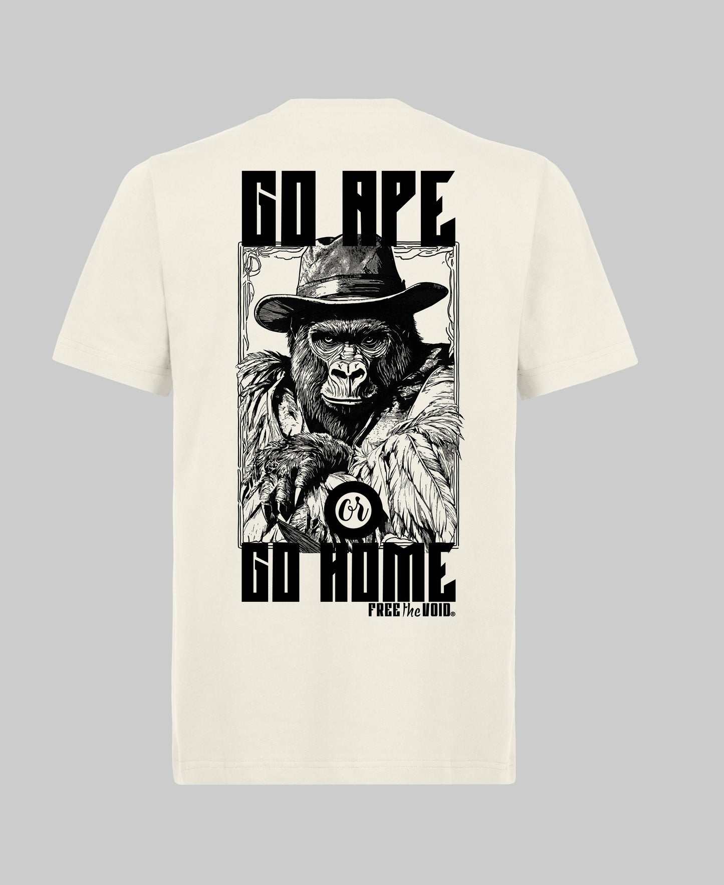 Go Ape or Go Home Regular Tee - Wit