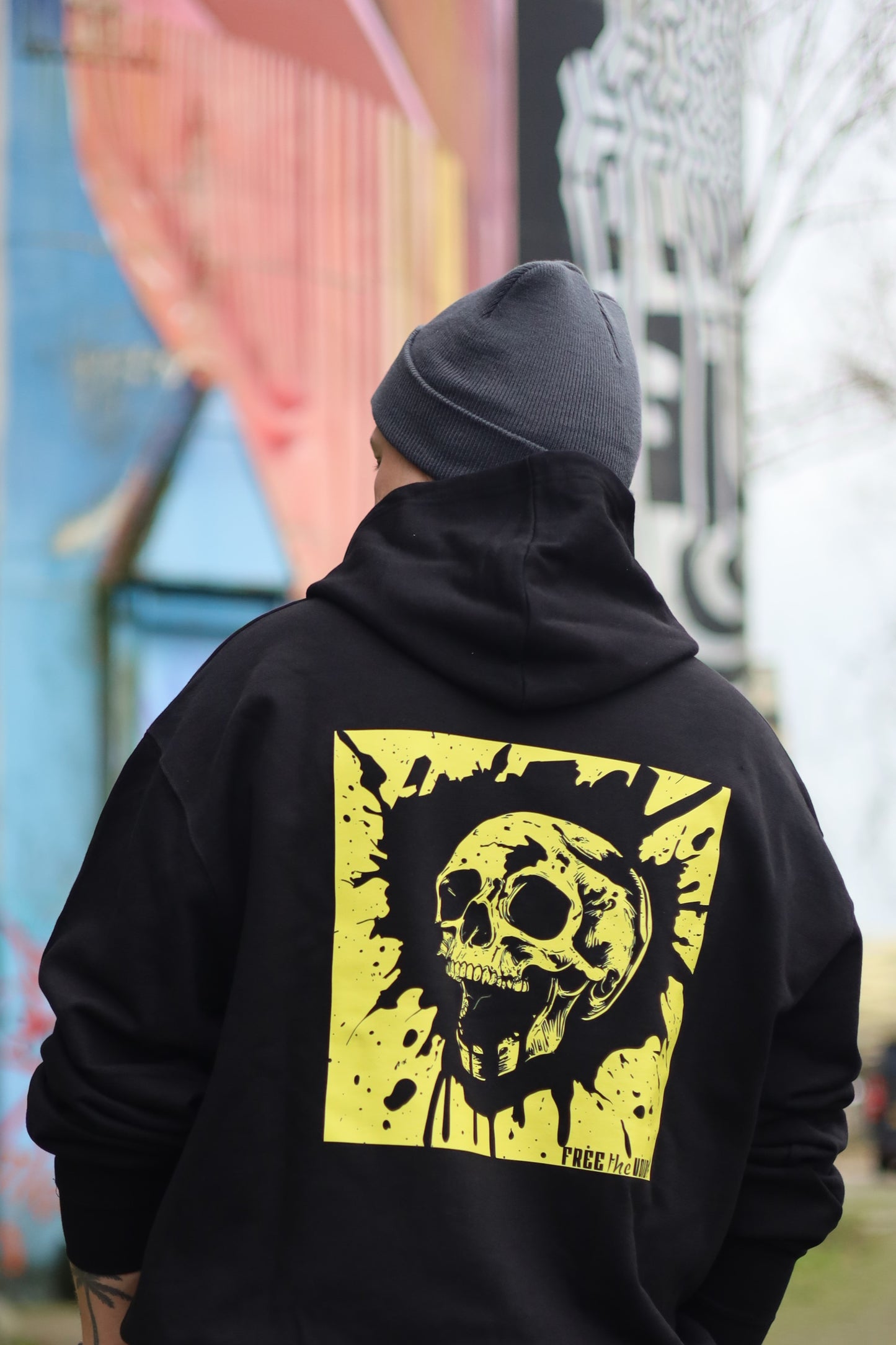 Skulls with Free the Void logo Beanie grey