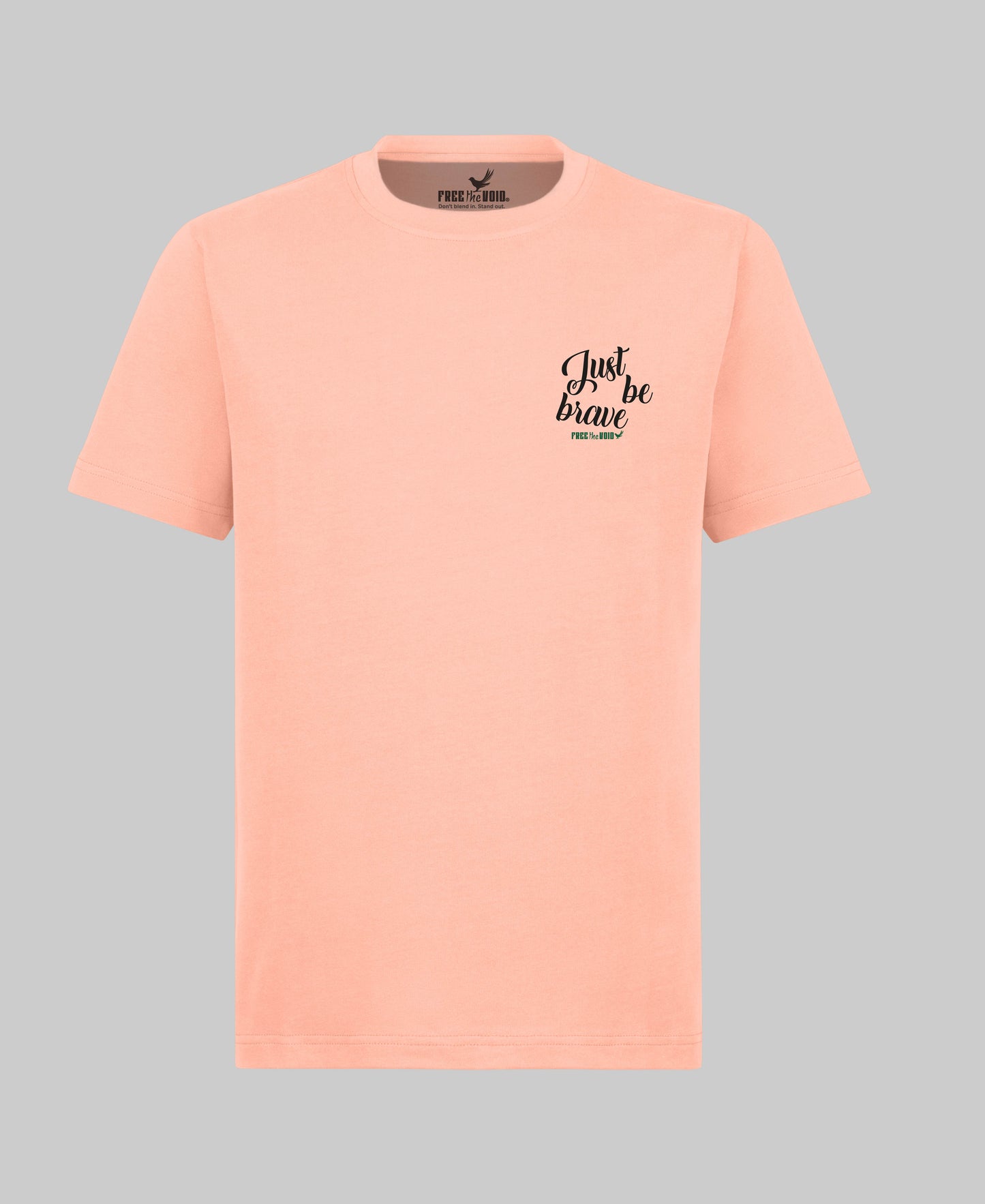 Just be Brave Regular Tee - Roze