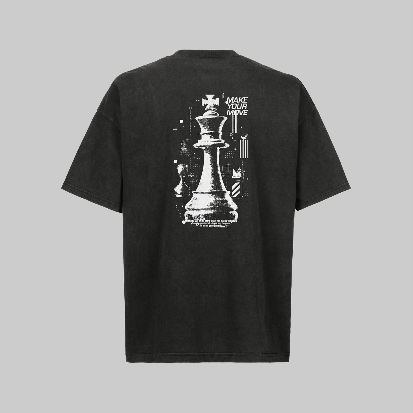Make Your Move Oversized Tee - Vintage Zwart