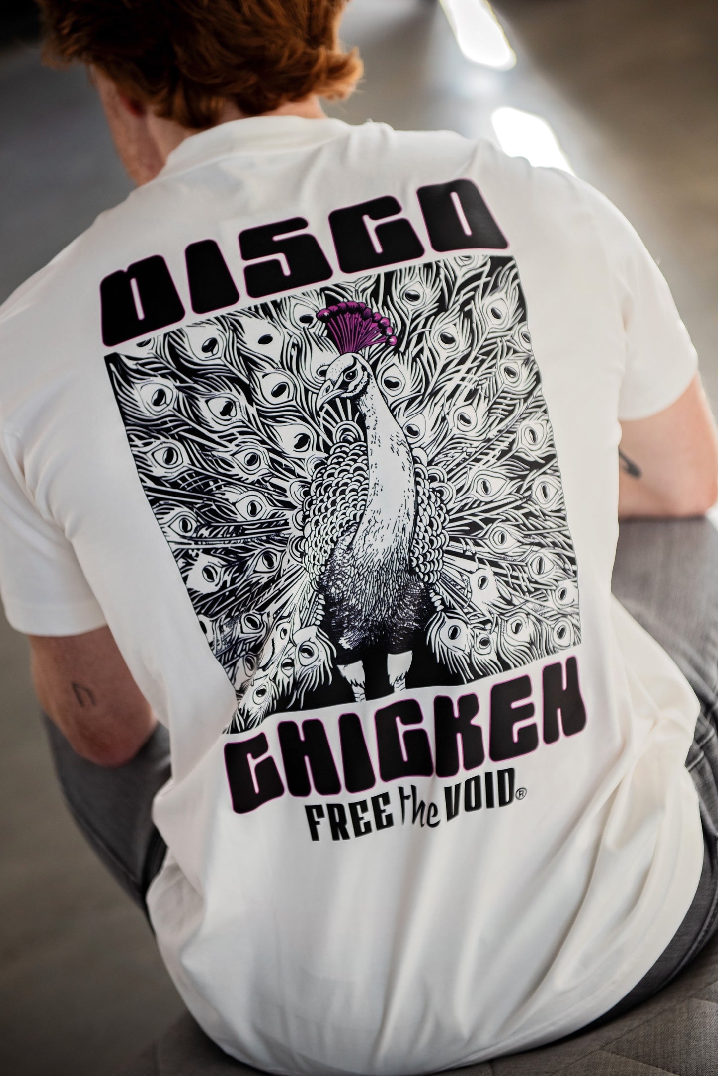 Disco Chicken Regular Tee - Wit