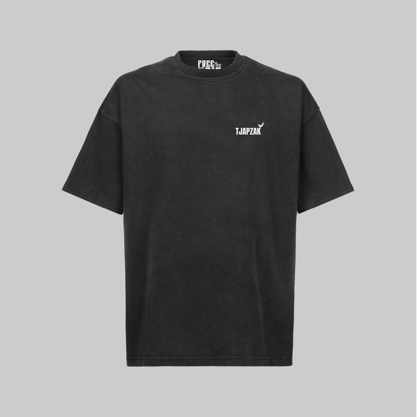 Tjapzak Oversized Tee - Vintage Zwart