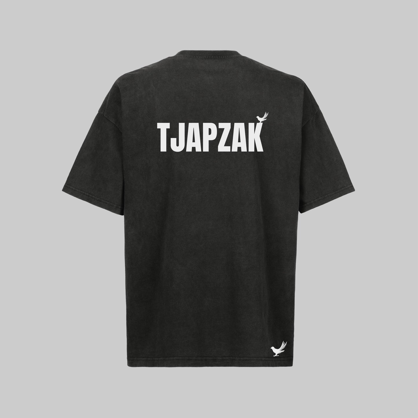 Tjapzak Oversized Tee - Vintage Zwart