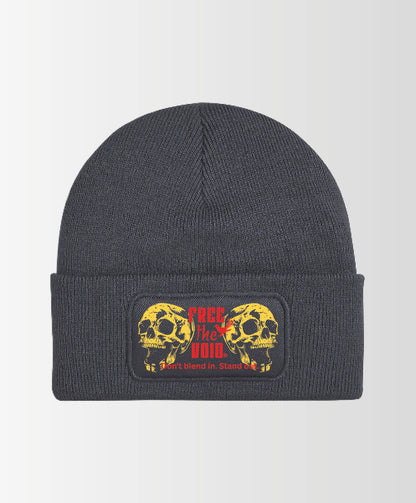 Skulls with Free the Void logo Beanie - Grijs