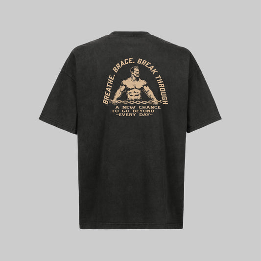 Break Through Oversized Tee - Vintage Zwart