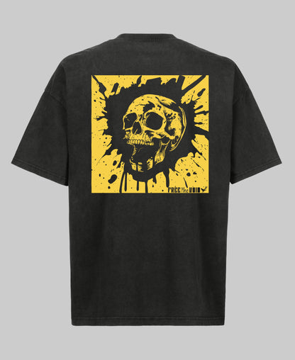 Call me Skull Oversized Tee - Vintage Zwart