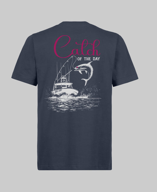 Catch of the Day Regular Tee - Marine Blauw
