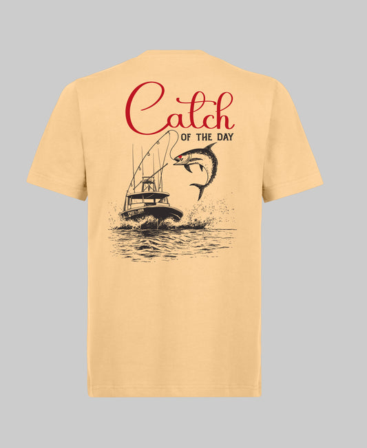 Catch of the Day Regular Tee - Zand