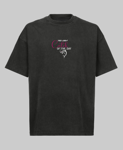 Catch of the Day Oversized Tee - Vintage Zwart