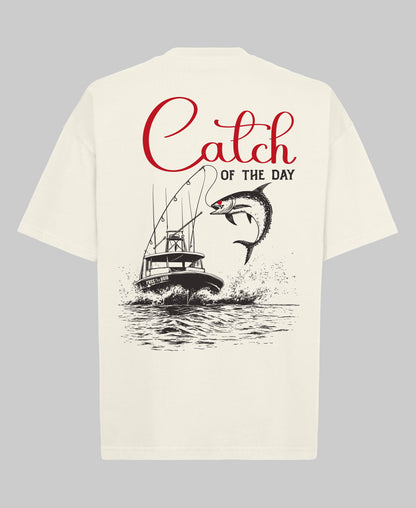 Catch of the Day Oversized Tee - Crème