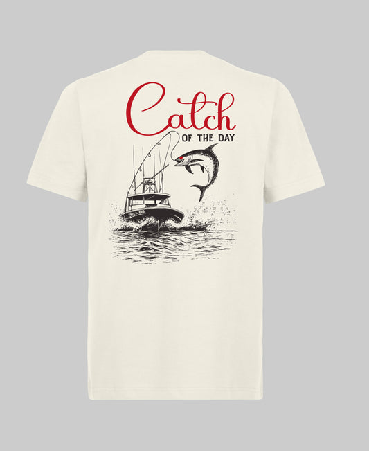 Catch of the Day Regular Tee - Wit