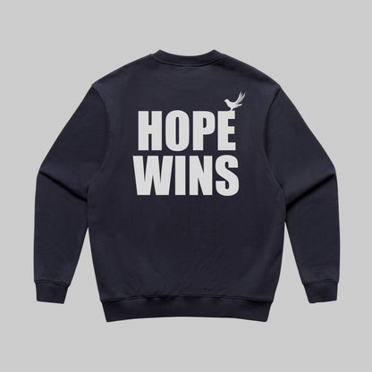 Hope Wins Sweater - Marine Blauw