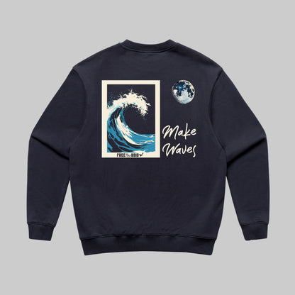 Make Waves Sweater - Marine Blauw
