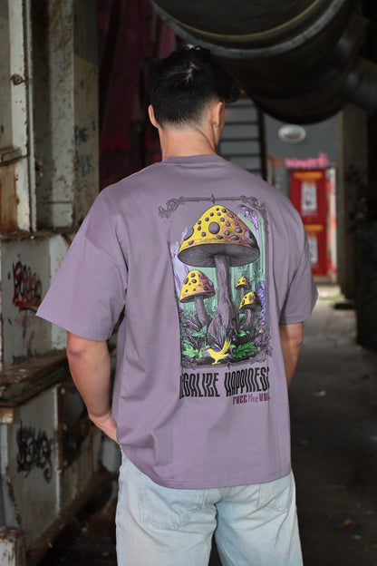 Legalize Happiness Oversized Tee - Paars