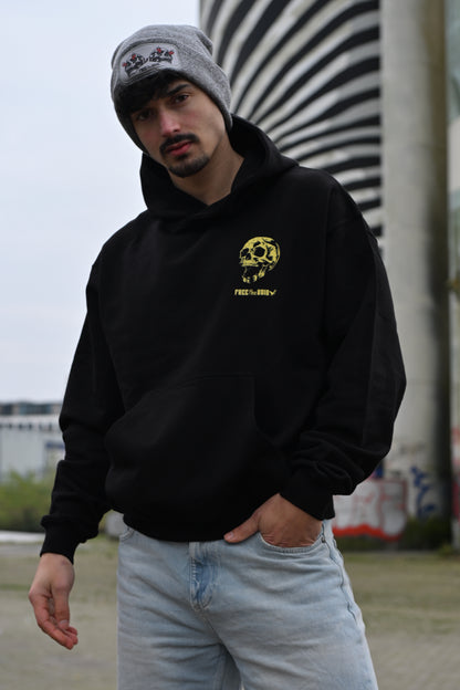 Call me Skull Oversized Hoodie - Zwart