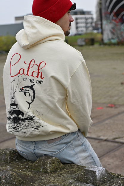 Catch of the Day Oversized Hoodie - Crème