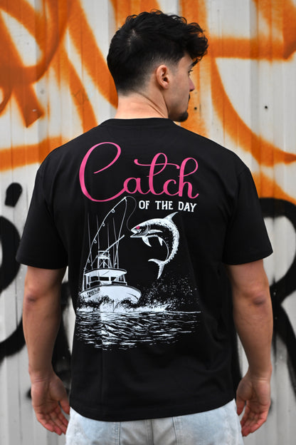 Catch of the Day Regular Tee - Zwart