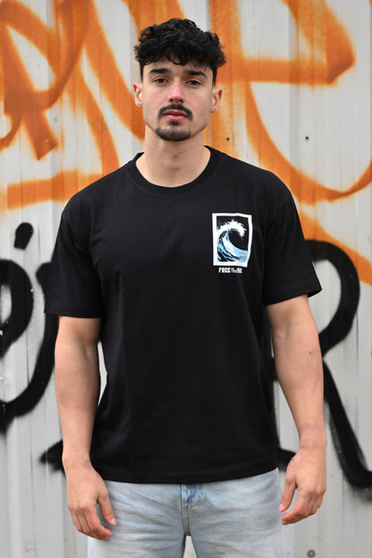 Make Waves Regular Tee - Zwart