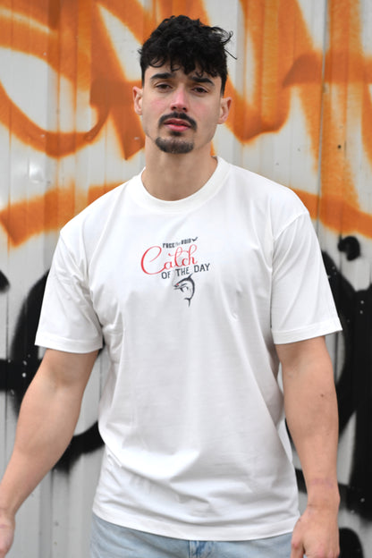 Catch of the Day Regular Tee - Wit