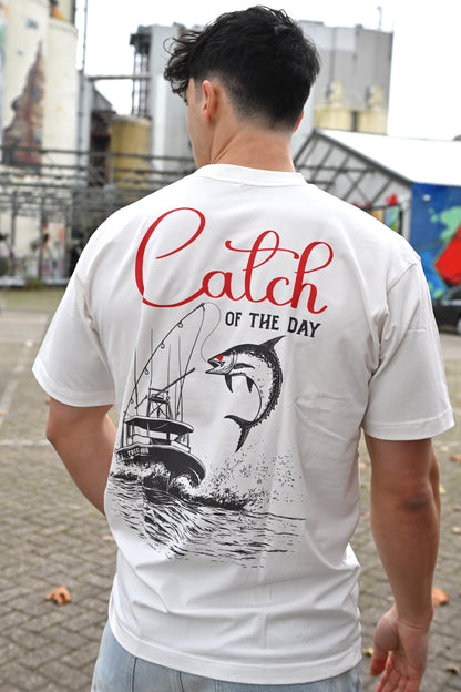 Catch of the Day Regular Tee - Wit
