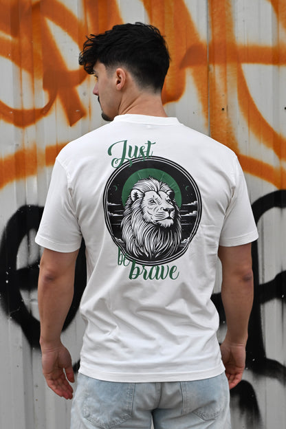 Just be Brave Regular Tee - Wit