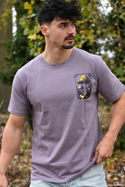 Legalize Happiness Mushroom Regular Tee - Paars
