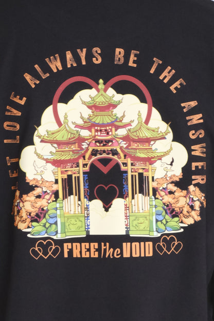 Love is the Answer Regular Tee - Zwart