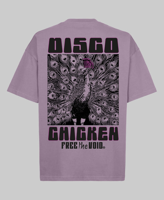 Disco Chicken Oversized Tee - Paars
