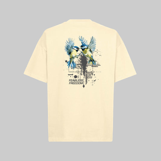 Fearless Freedom Oversized Tee - Creme