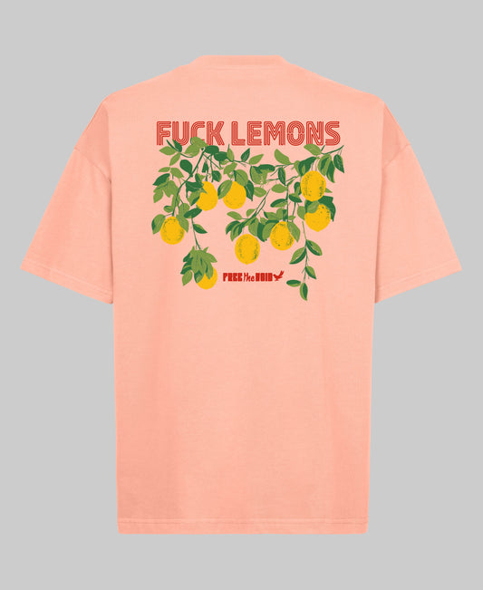 Fuck Lemons Oversized Tee - Roze