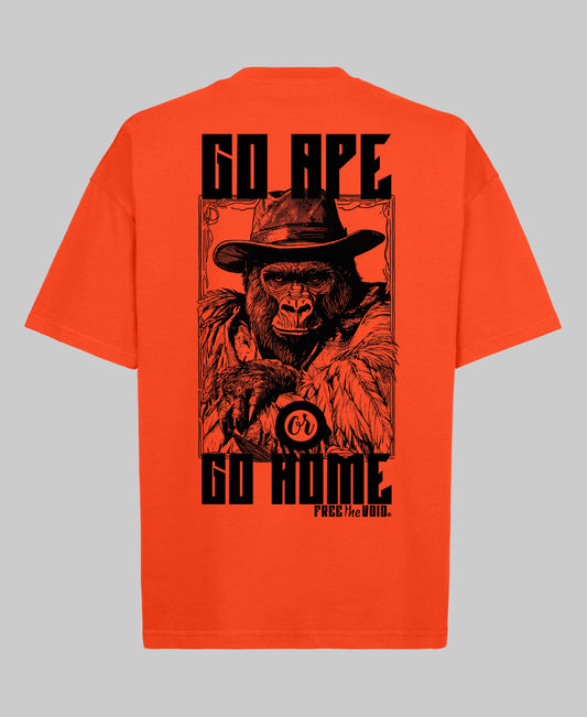 Go Ape or Go Home Oversized Tee - Oranje