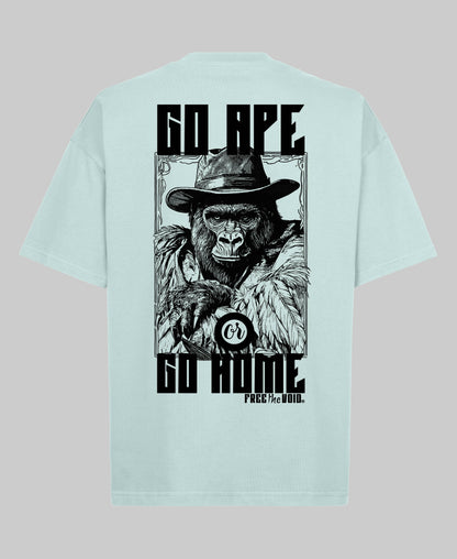 Go Ape or Go Home Oversized Tee - Lichtblauw