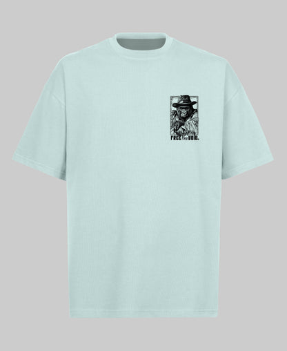 Go Ape or Go Home Oversized Tee - Lichtblauw