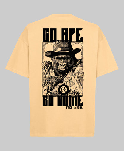 Go Ape or Go Home Oversized Tee - Zand