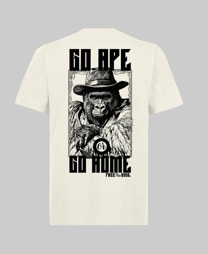 Go Ape or Go Home Regular Tee - Wit