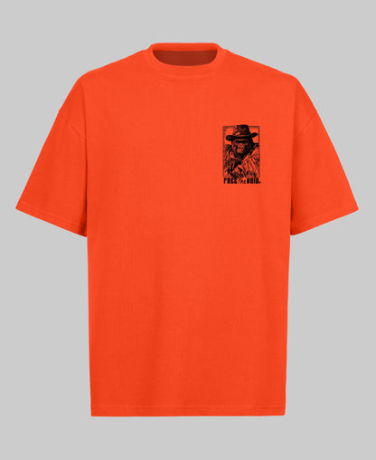 Go Ape or Go Home Oversized Tee - Oranje