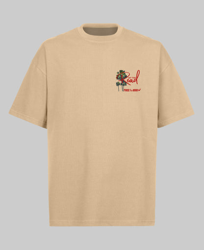 Hit the Road Oversized Tee - Beige