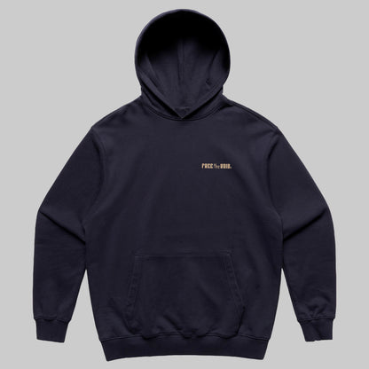 Breathe, Brace, Break Through Hoodie - Marine Blauw