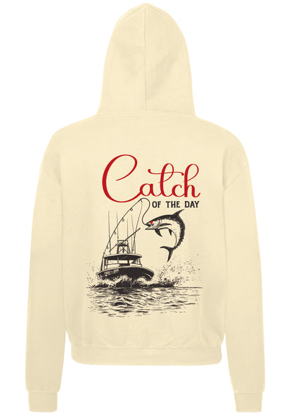 Catch of the Day Oversized Hoodie - Crème