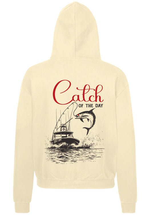 Catch of the Day Oversized Hoodie - Crème