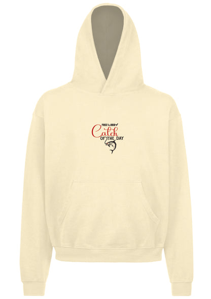 Catch of the Day Oversized Hoodie - Crème