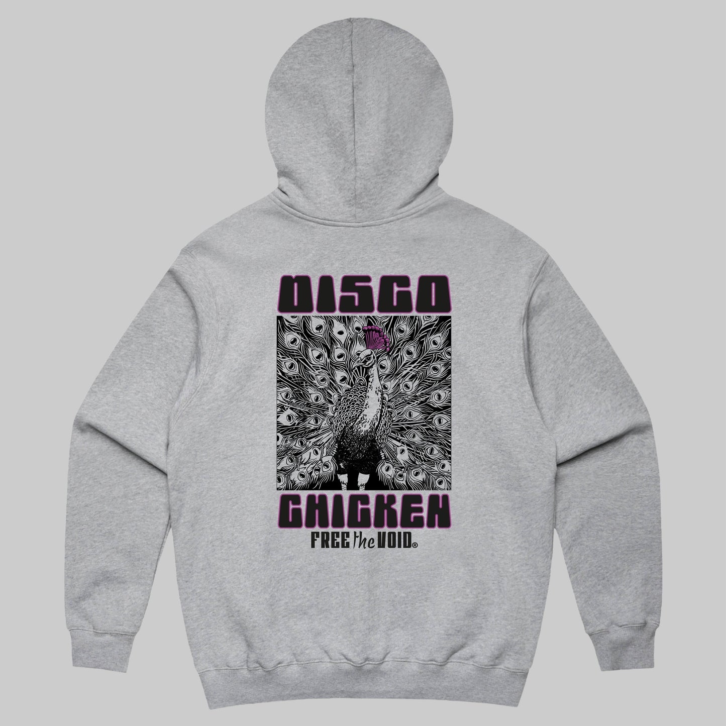 Disco Chicken Hoodie - Grijs