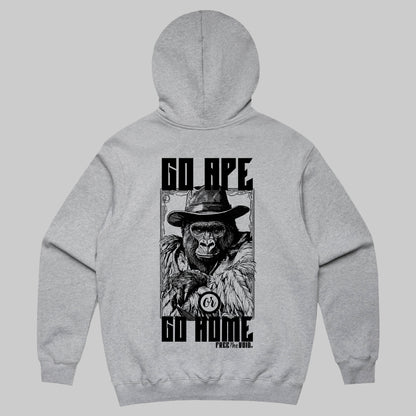 Go Ape or Go Home Hoodie - Grijs