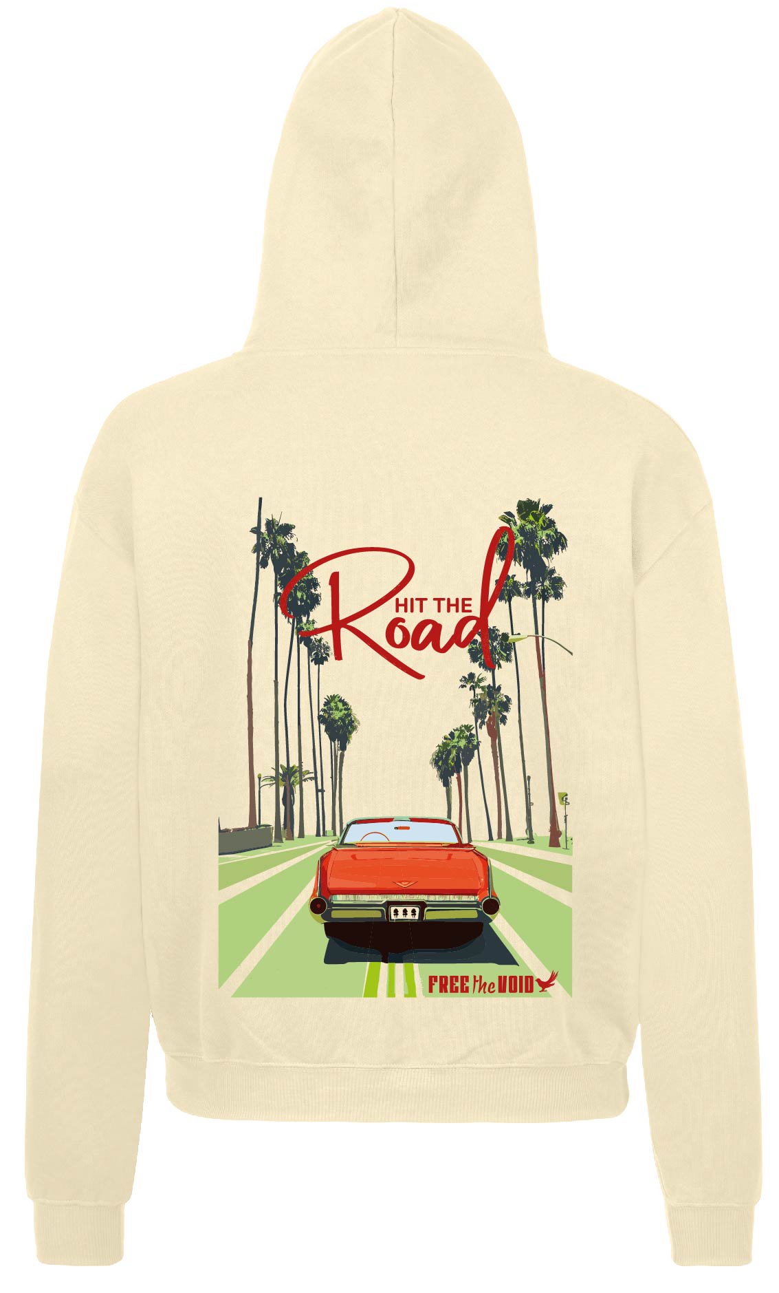 Hit the Road Limited Edtion Oversized Hoodie Cream